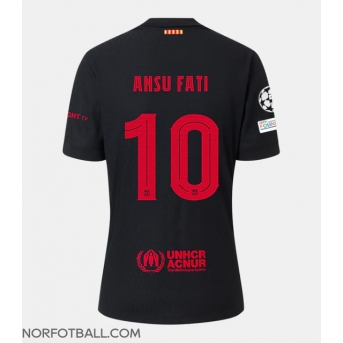 Billige Fotballdrakt Barcelona Ansu Fati #10 Replika Bortedrakt 2024-25 Kortermet
